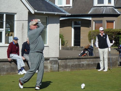 Douglas         sends it down the middle again