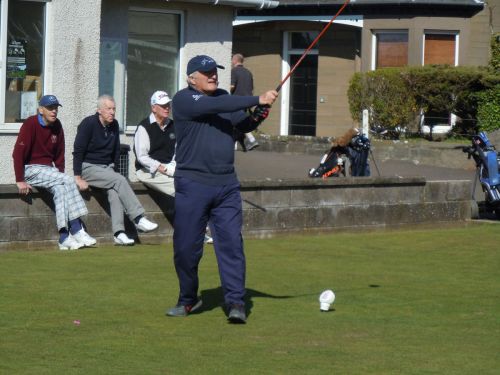 John Morse at the opening hole