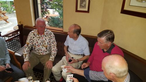 Peter Hugh Alistair and Gordon Relaxing before dinner